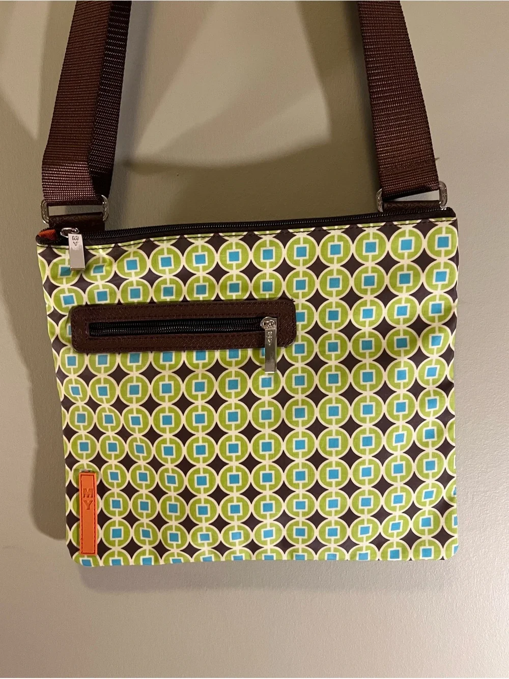 MY by Michele & Yvette‎ Patterned Orange Crossbody Bag